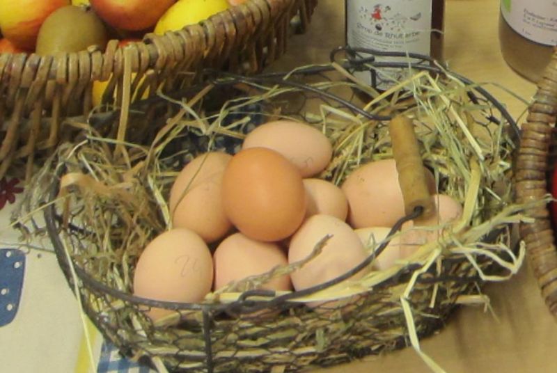 Oeufs et autres produits de la ferme bios